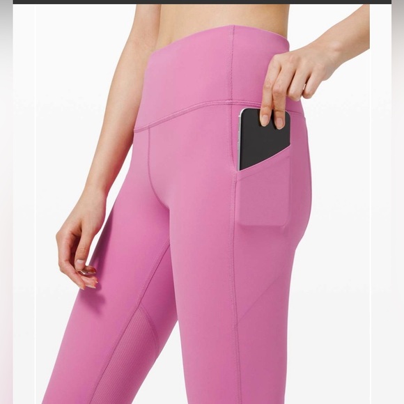 EUC- LULULEMON Pace Rival Crop 22" Magenta
Glow Pink High Rise Leggings - Picture 3 of 11